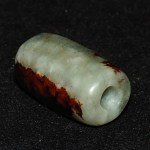 Antike Celadon Jade Perle vermtl Han Dynastie